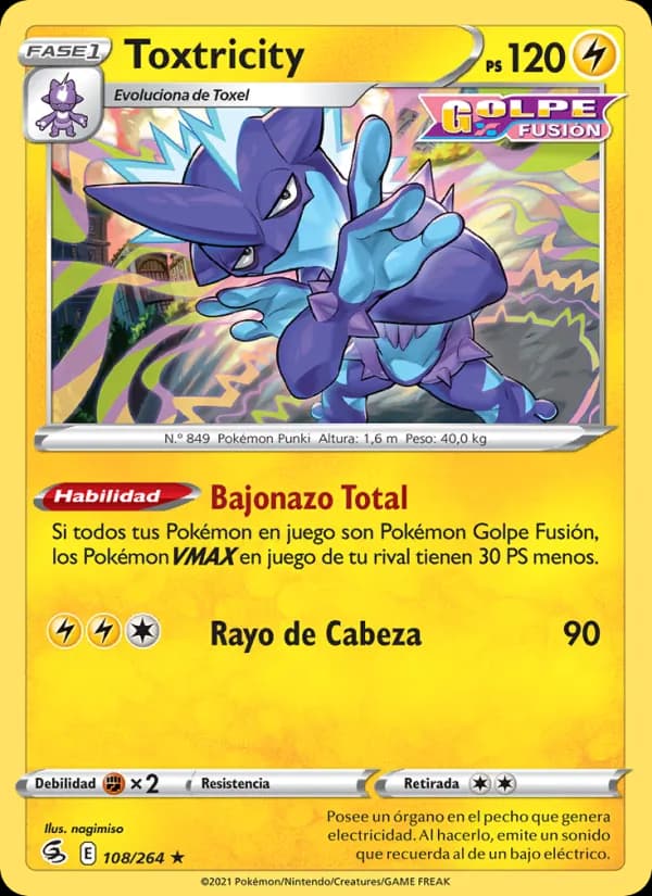 Toxtricity card in Spanish