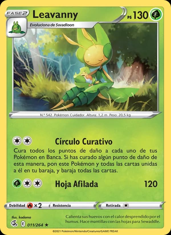 Leavanny card in Spanish