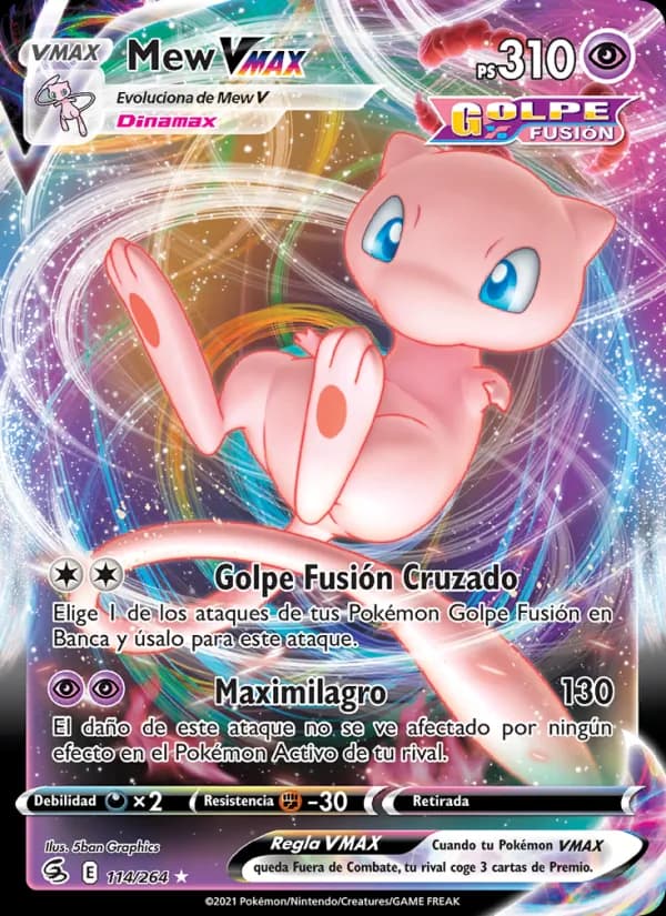 Mew VMAX card in Spanish