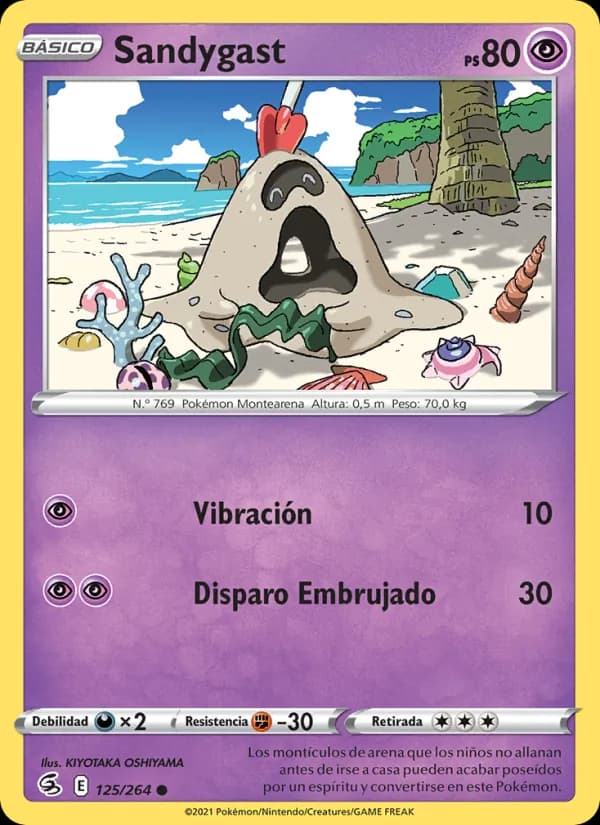 Sandygast card in Spanish