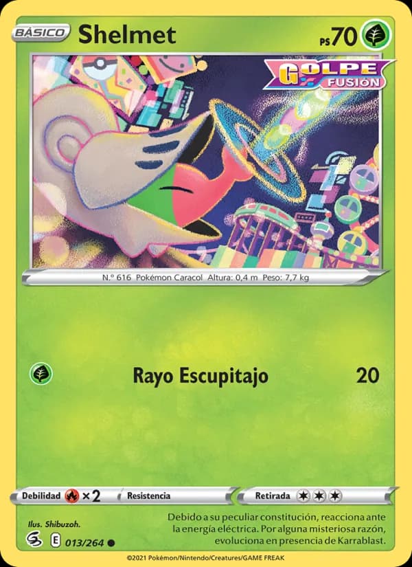Shelmet card in Spanish