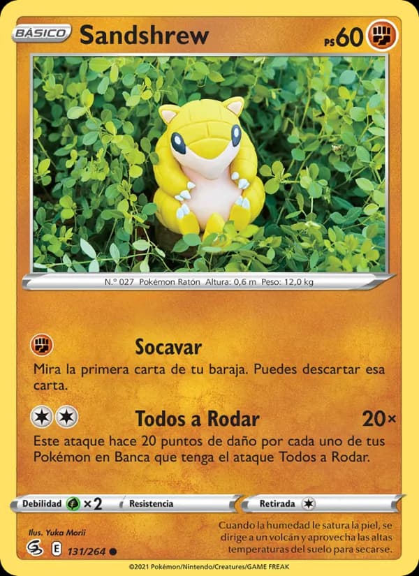 Sandshrew card in Spanish