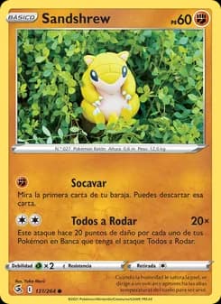 Sandshrew card in Spanish