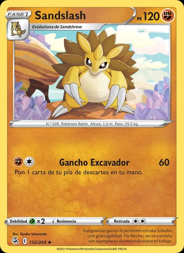Sandslash card in Spanish