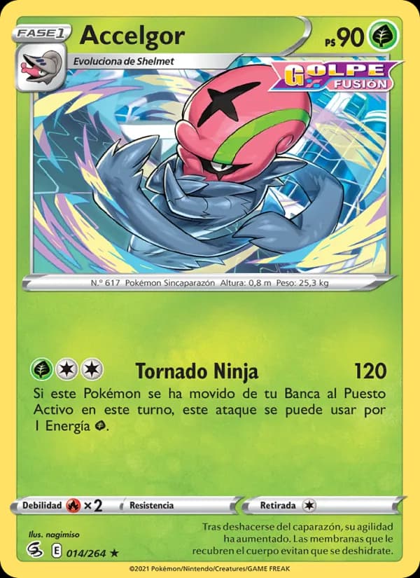Accelgor card in Spanish