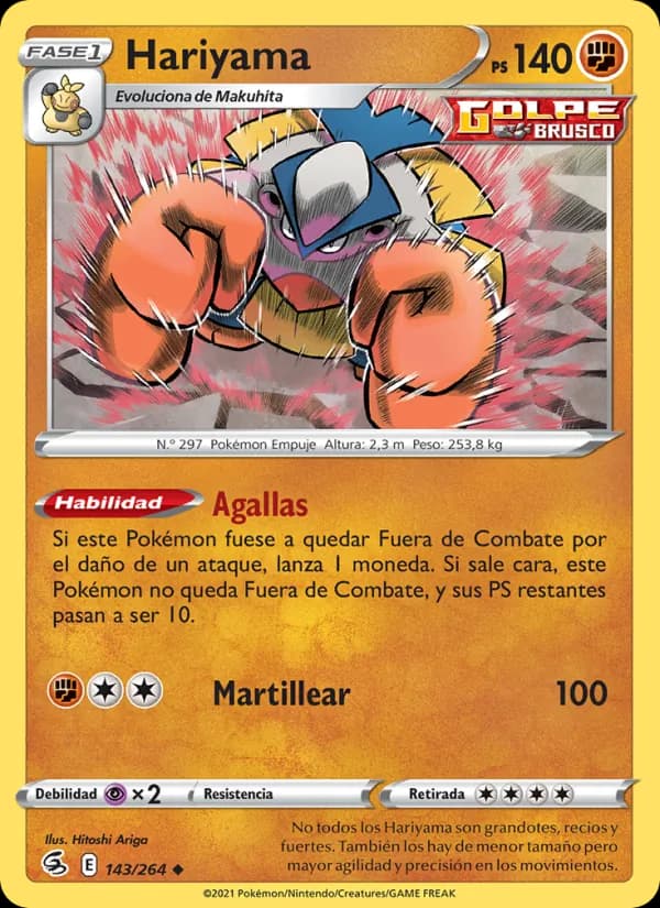 Hariyama card in Spanish