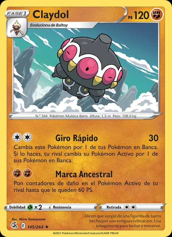Claydol card in Spanish