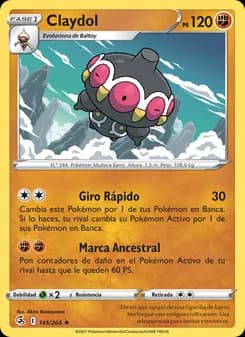 Claydol card in Spanish