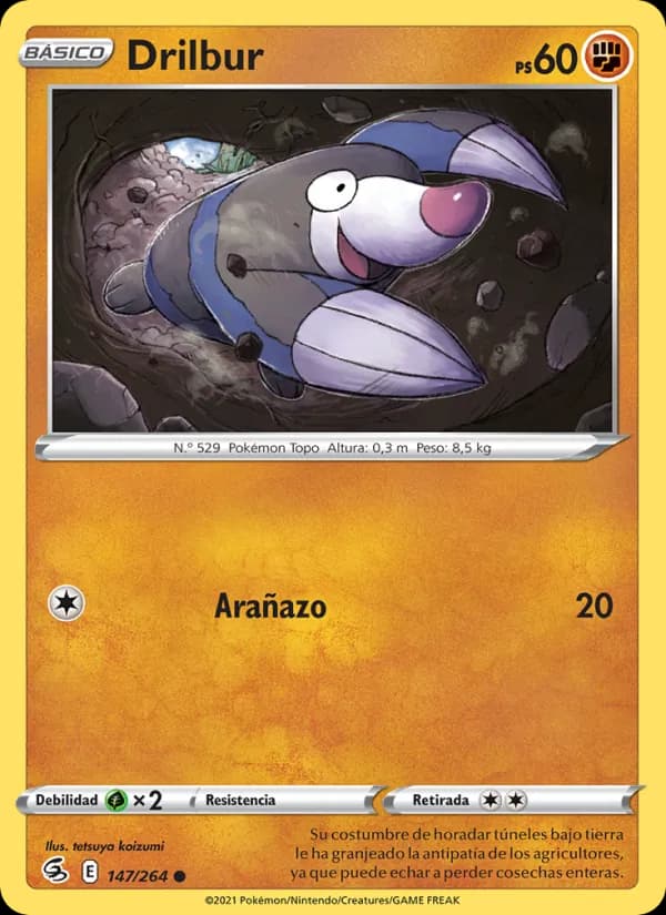 Drilbur card in Spanish