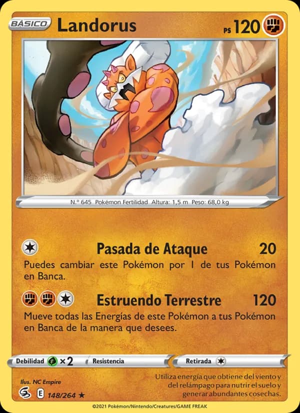Landorus card in Spanish