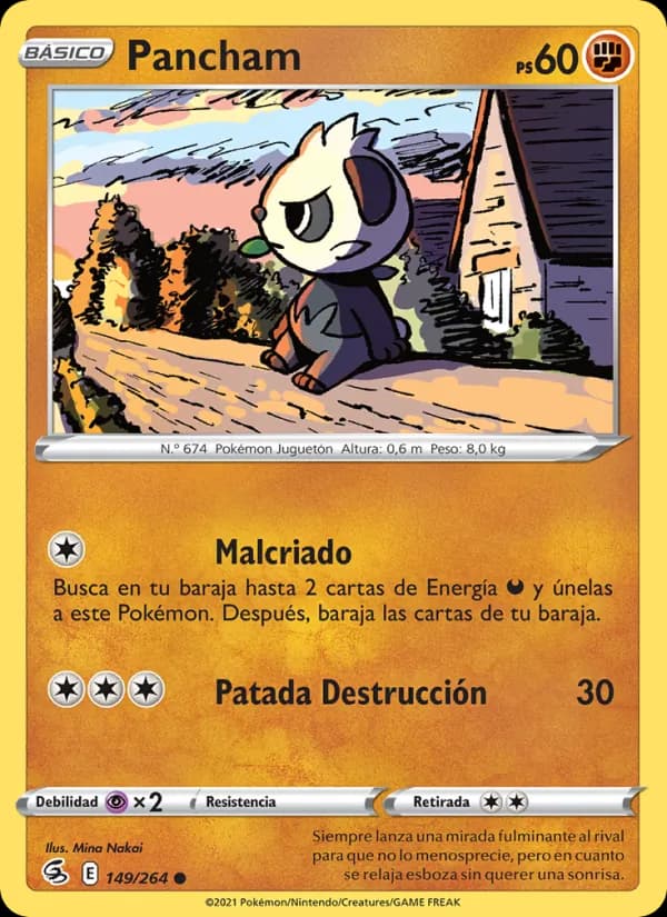 Pancham card in Spanish