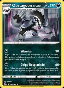 Obstagoon de Galar card in Spanish