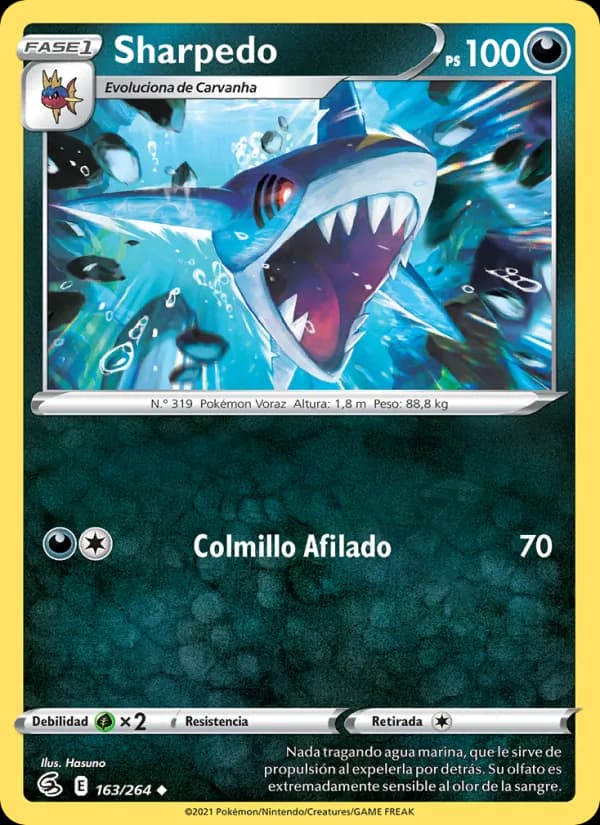 Sharpedo card in Spanish