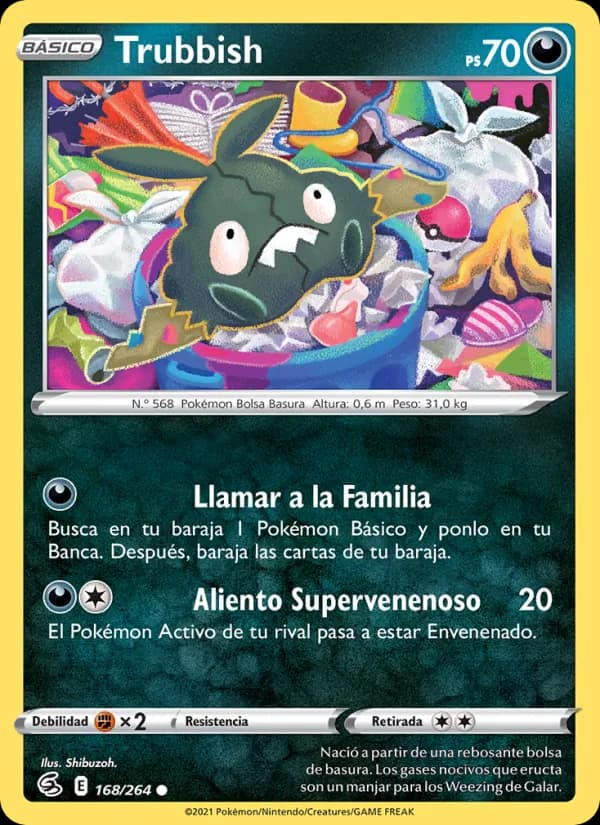 Trubbish card in Spanish