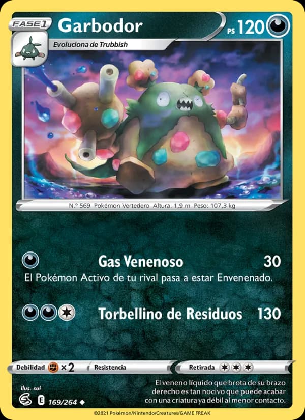 Garbodor card in Spanish