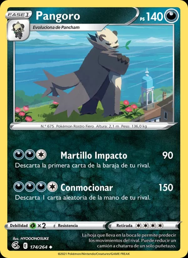 Pangoro card in Spanish