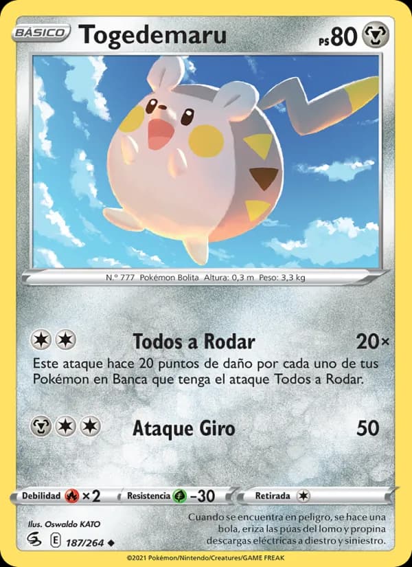 Togedemaru card in Spanish