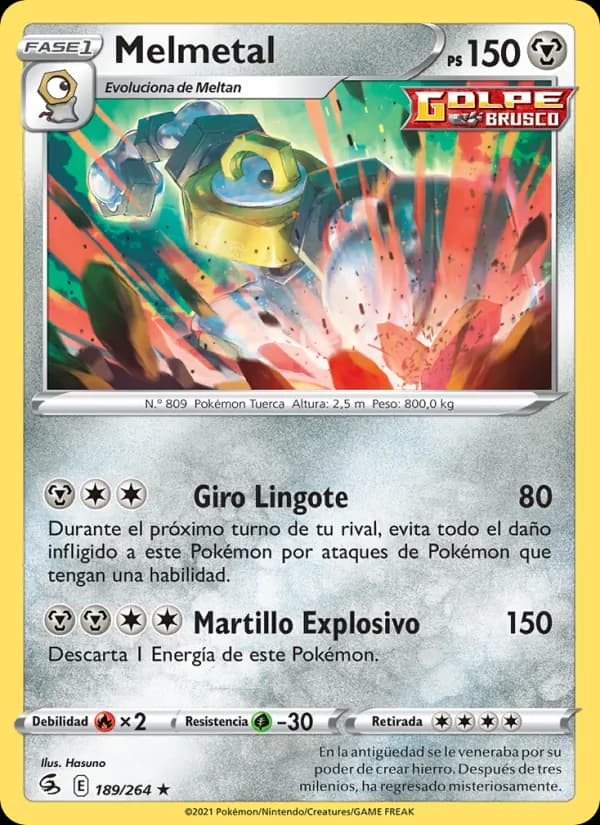 Melmetal card in Spanish
