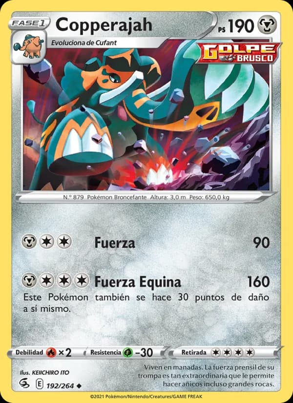 Copperajah card in Spanish