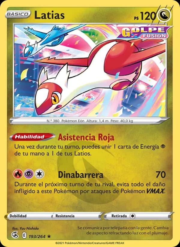 Latias card in Spanish