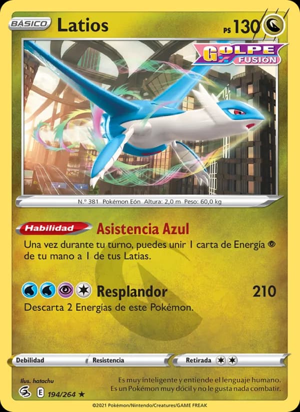 Latios card in Spanish