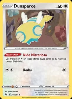 Dunsparce card in Spanish