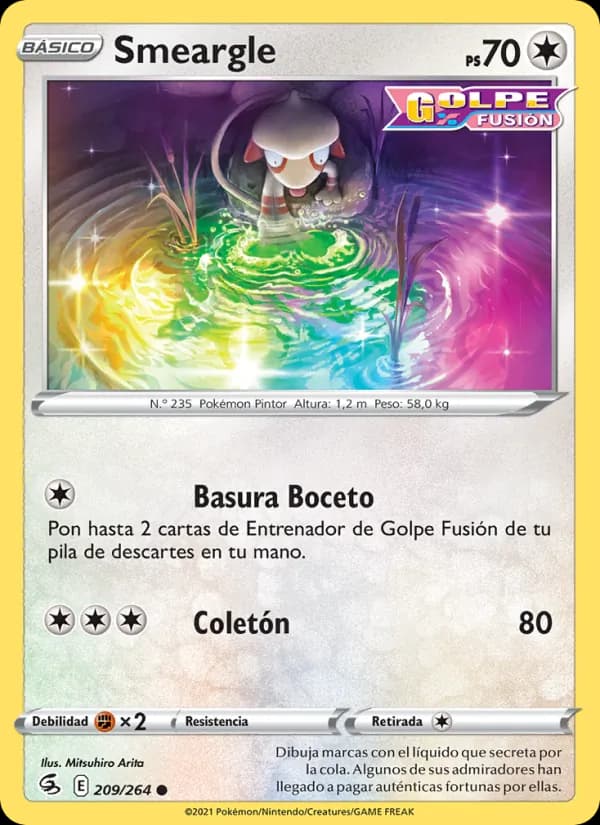 Smeargle card in Spanish