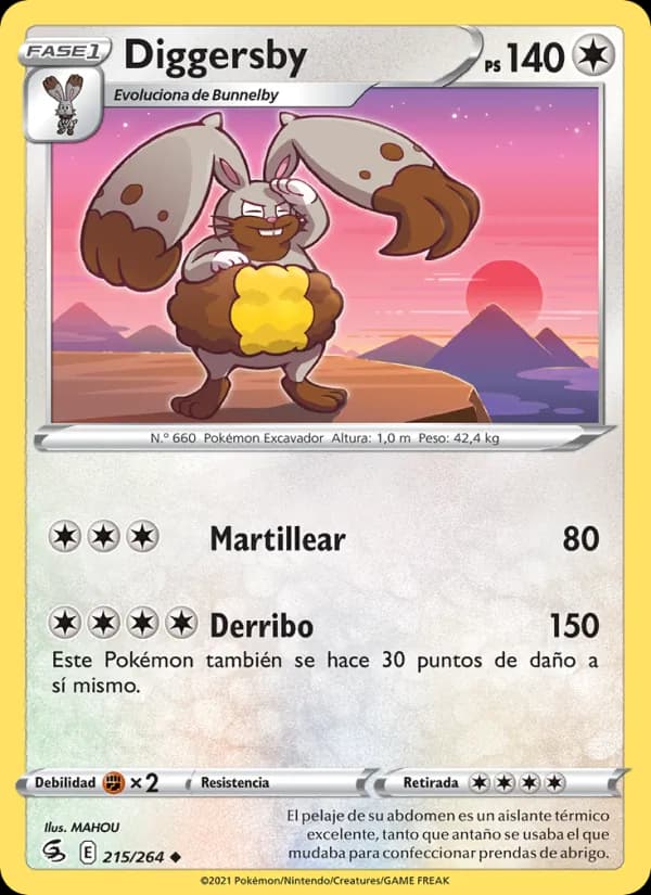 Diggersby card in Spanish