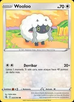 Wooloo card in Spanish