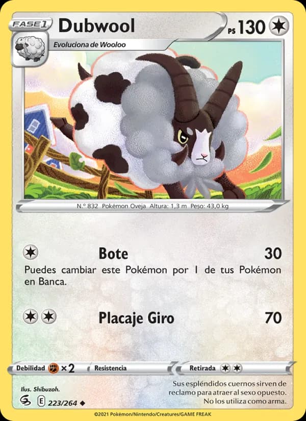 Dubwool card in Spanish