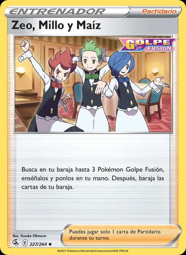 Zeo, Millo y Maíz card in Spanish