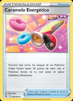 Caramelo Energético card in Spanish