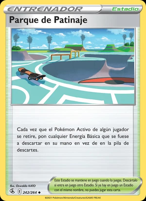 Parque de Patinaje card in Spanish