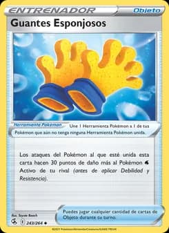 Guantes Esponjosos card in Spanish
