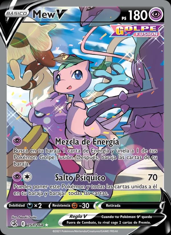 Mew V card in Spanish