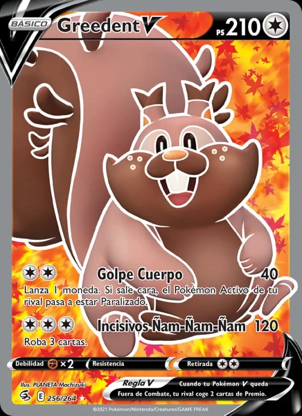 Greedent V card in Spanish