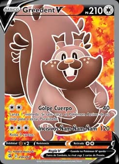 Greedent V card in Spanish