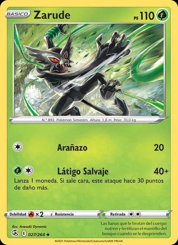 Zarude card in Spanish