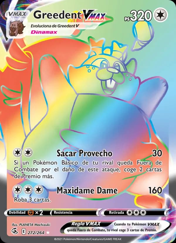 Greedent VMAX card in Spanish