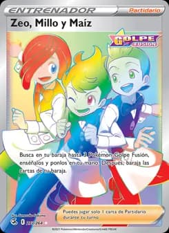 Zeo, Millo y Maíz card in Spanish