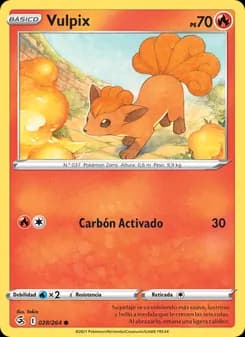 Vulpix card in Spanish