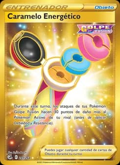 Caramelo Energético card in Spanish
