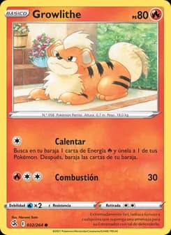 Growlithe card in Spanish