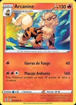 Arcanine card in Spanish