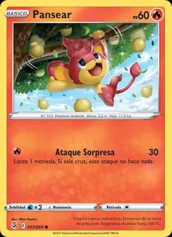 Pansear card in Spanish