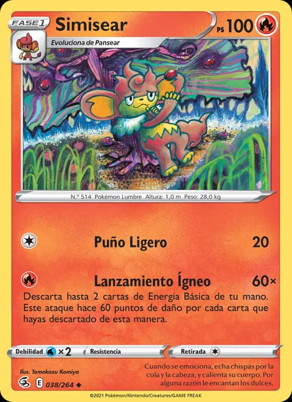 Simisear card in Spanish
