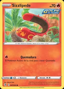Sizzlipede card in Spanish