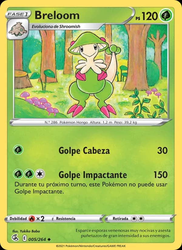 Breloom card in Spanish