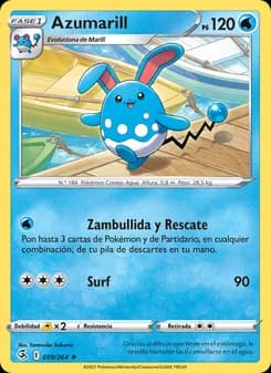 Azumarill card in Spanish