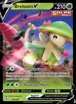 Breloom V card in Spanish